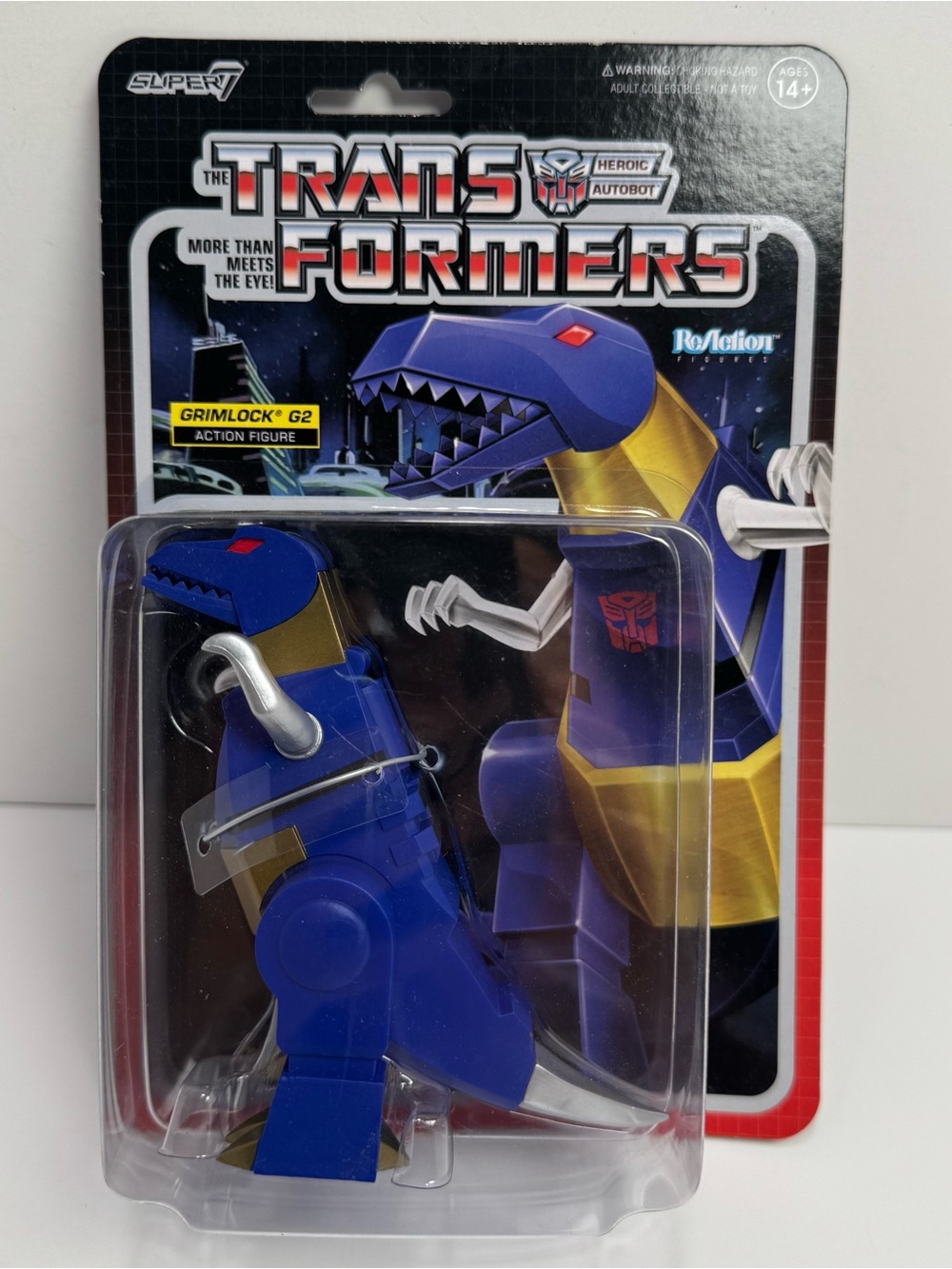 Transformers Super7 ReAction Grimlock G2 Figure Autobot
